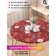 The tablecloth “Santa in snowflakes”, round, oxford, elastic band, size 120x120 cm, diameter 75-100 cm