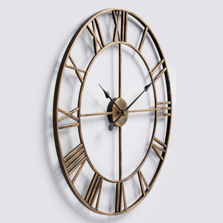 Wall clock, series: loft, "talent", discrete move, D-60 cm-1