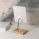 Mirror with a stand for storage "Bamboo", on a flexible leg, a mirror surface 16.5 × 19.5 cm, brown color/silver color