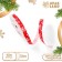 Plastic tape "Snowflakes", 1.2cm x 45m, red
