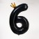 Foil ball 40 "The number 6 with the crown", the color is black
