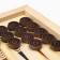 Backgammon "Hunters on a halt", wooden board 50 x 50 cm, with a field for playing checkers