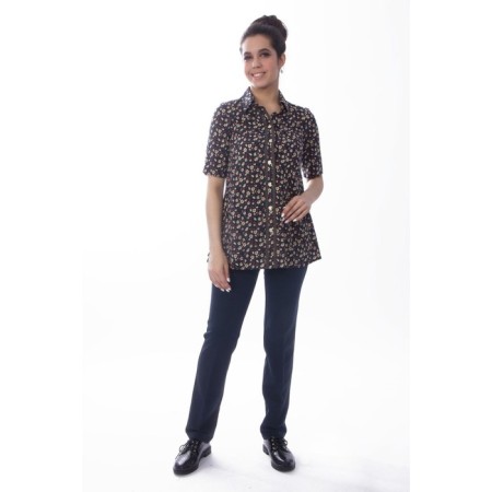 Female blouse, size 44, blue color-1