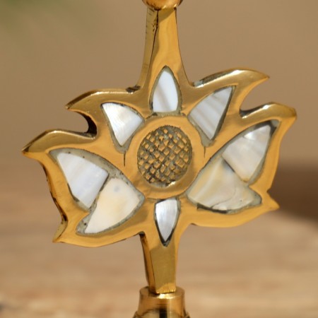Flaw candlestick 16.5 cm, brass-4