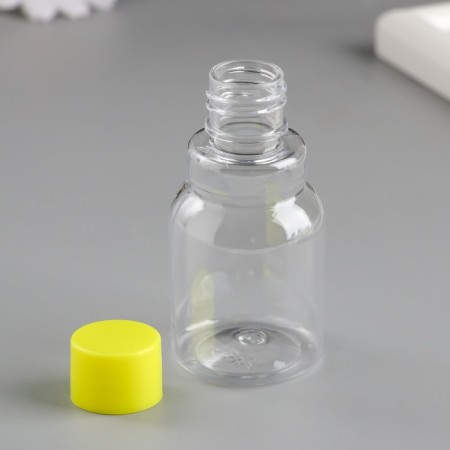 Bank for scrapbooking plastic "Bottle with a ring" 50 ml mix 3.7x3.7x7.5 cm-3