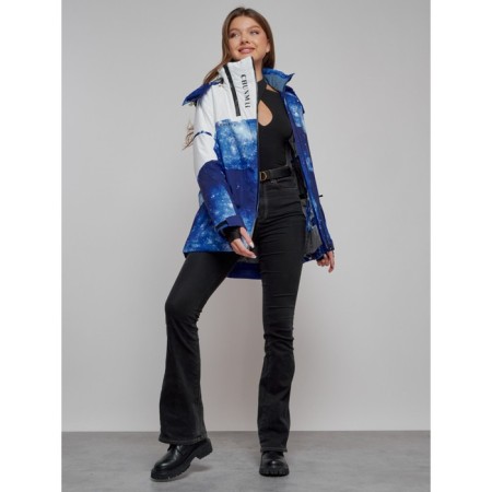 Ski jacket female, size 42, blue color-11