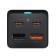 Baseus PowerCombo, GAC+2u+2C 65W+Type-C-Type-C, PD, 65W, 1 m, Black