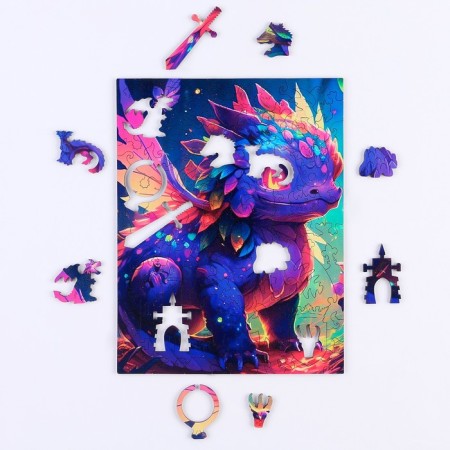 Figure puzzle "Gymnastics", in a wooden box, 90 parts-2