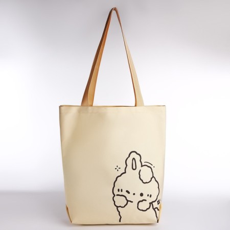 Bag Shoper Bunny, 40x12x38, beige color-4