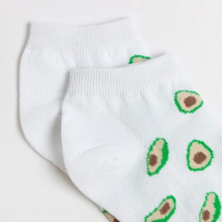 Women's socks minku "avocado", white color, size 36-37 (23 cm)-1