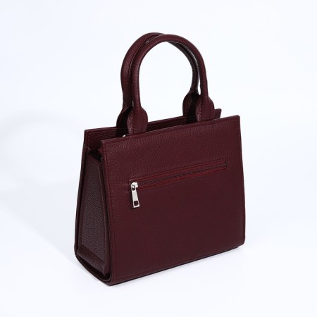 Female bag Textura, tout, medium size, burgundy color-1