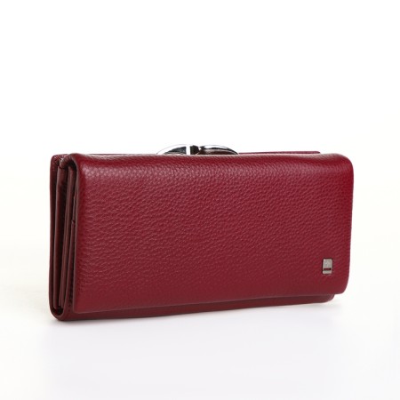 Women's wallet on a magnet, burgundy color