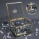 Organizer for storage "Mountains", with a lid, glass, with a mirror -bottom, 1 section, 12 × 12 × 7 cm, the color is transparent/copper