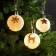 A set of Christmas tree balls "Felal patterns" 3 pcs., Batteries, 1 LED, glow warm white