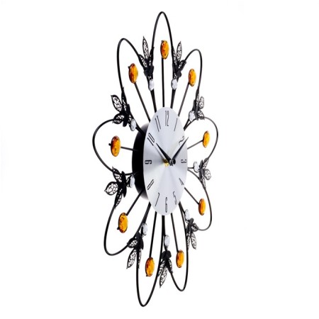 Wall clock, series: openwork, "chamomile", smooth move, d-41.5 cm, dial 15 cm-1