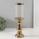Ceramics candlestick, glass for 1 candle "Master" d = 8 cm gold 9.5x9.5x32 cm
