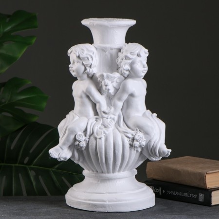 Figure - stand "Three Angels on the Ball" White, 26x26x44cm-1