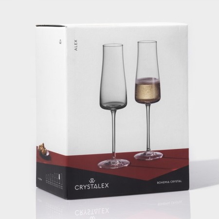 A set of glasses for champagne Alex, glass, 210 ml, 6 pcs-5
