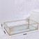 Great organizer for storage, glass, with a mirror -bottom, 1 section, 24 × 14 × 5 cm, transparent/copper color