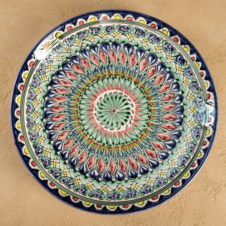 Largan Rishtan ceramics "Patterns", 32 cm, blue-1