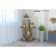 Flower stand No. 1, 500x500x852, oak craft gold