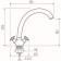 Kitchen mixer RMS SL115-273F, two-welfare, fastening nut, chrome