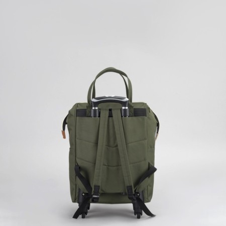 Bag-rug 2 in 1 on wheels 18 ", lightning department, external pocket, green color-2