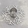 Snowflake Snowman Metal for one candle, 8.5x2.7 cm, chrome