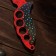 Wooden souvenir "ax", red marble