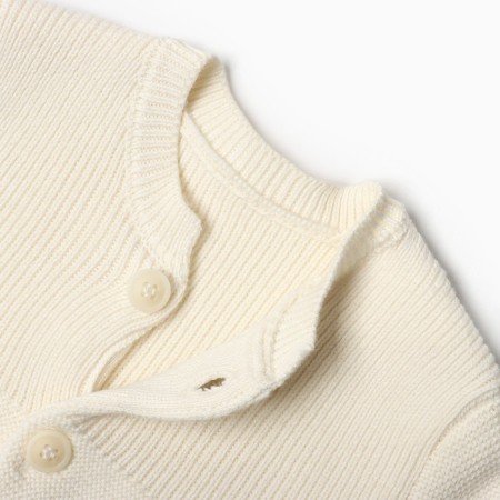 Knitted costume (jumper, trousers), beige color 62-1