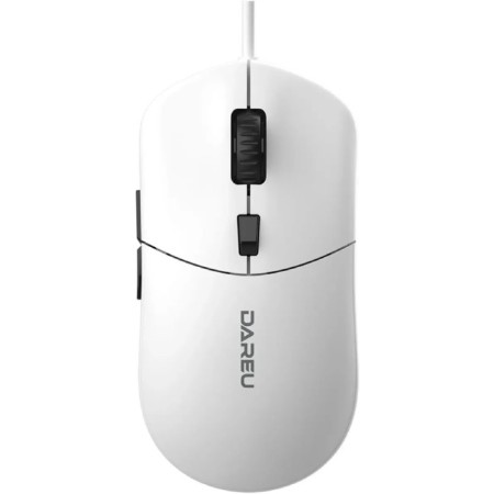 Dareu mouse wired LM121 White (white), DPI 800/1600/2400/6400, quiet click, back