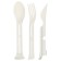 Set of cutting devices Maclay: spoon, fork, knife, plastic, beige color