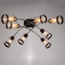 Vanessa chandelier 8x40W E27 chocolate-chrom 88x88x28 cm Bayerlux
