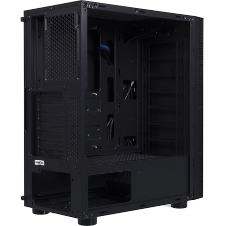The ACCORD 3407 case is black without ATX 8x120mm 2xusb2.0 1xusb3.0 Audio Bott PSU BP-4
