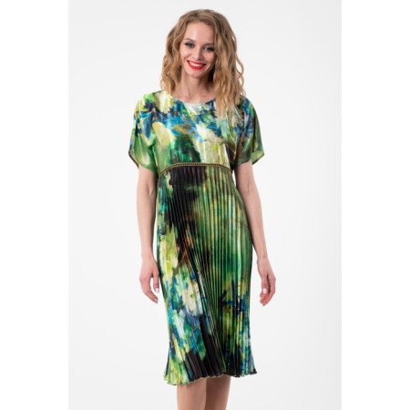 Women's dress, size 44, green color-5