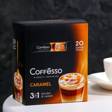 Coffesso coffee drink "Soluble Caramel 3B1" Styk, 20x15g
