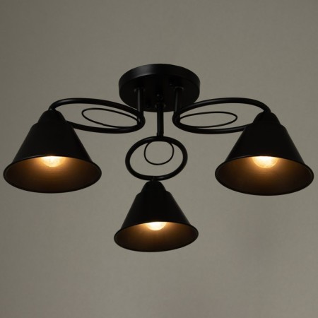 Chandelier "Edmas" 3he27 40w Black 58x58x22 cm Bayerlux-2