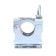 The clamp of the support wheel of the trailer, rotary, Ø 48 mm