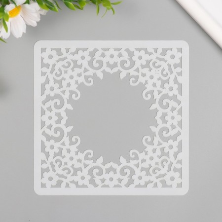 Plastic stencil "openwork circle" 15x15 cm