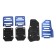 Cartage pedals, anti -slip, blue, set 3 pcs