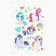 Ring 3 pcs with a tattoo "Cute Princess" 8 x 12 cm