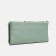 Women's wallet on the button, green color