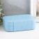 Casket leatherette for jewelry "Matte surface" Blue 16x11x5 cm