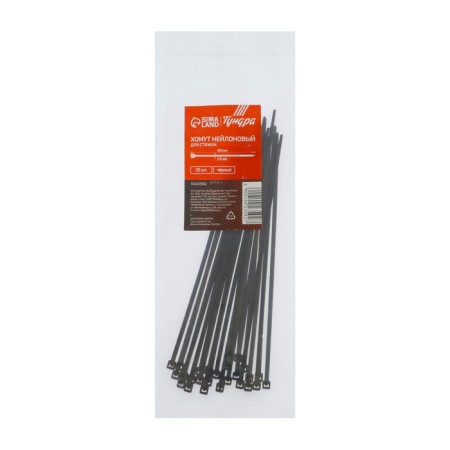 Nylon screed 2.5x150 mm tundra, black color, 25 pcs-1