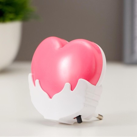 Spinker "Heart" LED from the network of MIX 4x7x7 cm Risalux-4