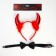 Carnival costume of the check "Lord of Hell", horns, butterfly