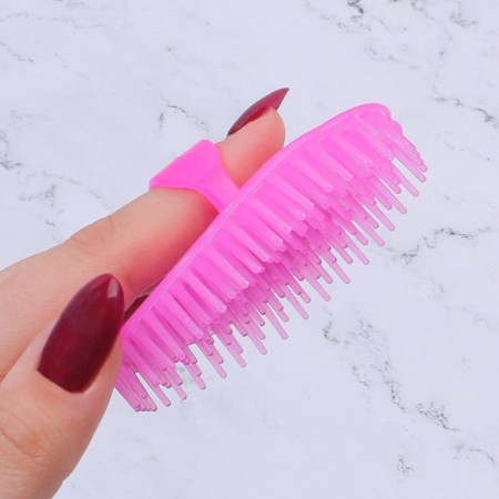Brush - head washing massage, 7.5 × 7.5 × 3.5 cm, packing 12 pcs, color mix-5