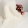 Losketeen flap, 50 × 50 cm, long -cut long -bearing fur on a knitted basis, white color