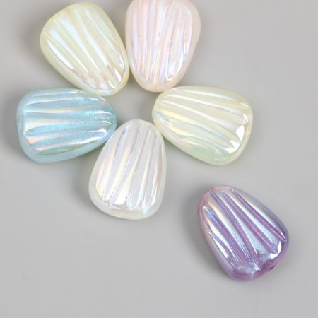Busina for creativity Plastic "irregular shape with stripes" MICS MIX 1x1.8x2.6 cm-2