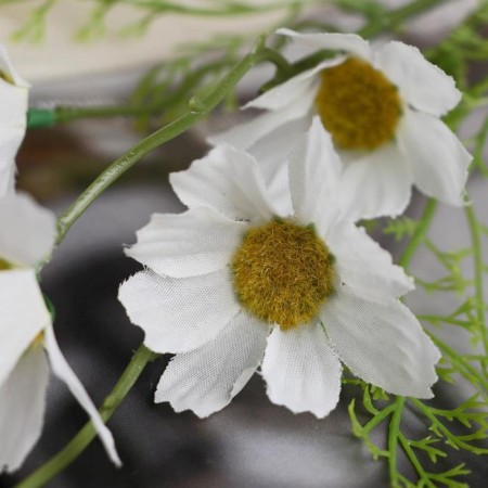 Artificial flowers "cosmea Everi" 6.5x48 cm, white-1